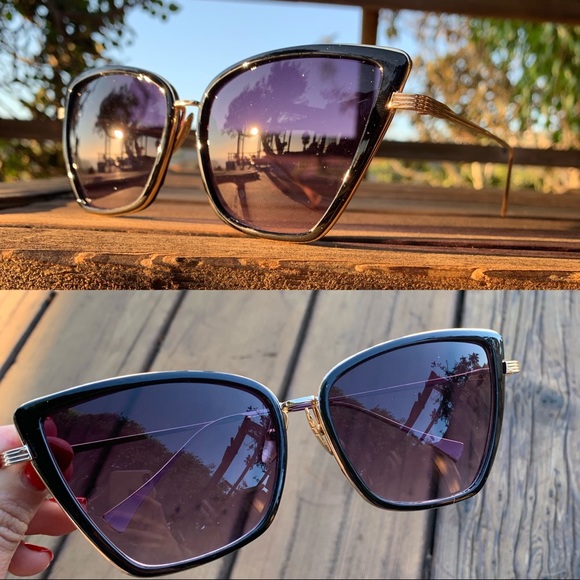 BLACK Mandy’s Cat Eye Sunglasses - Picture 6 of 7